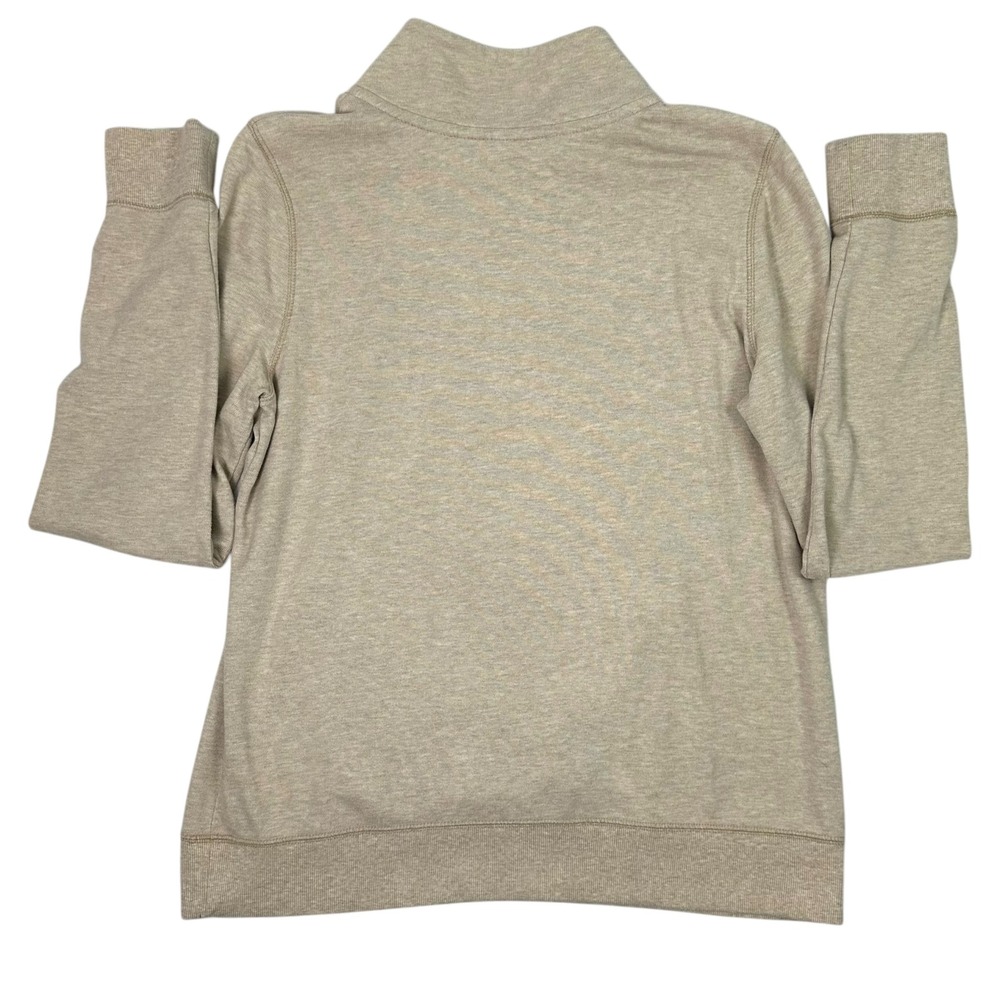 Victoria's Secret PINK Quarter Zip Pullover Oatmeal Heather Heart Dog Logo Large - Picture 7 of 7
